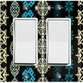 thumbnail image 1 of Metal Light Switch Plate Cover Ethnic Aztec Tribal Pattern Teal SFR064, 1 of 13