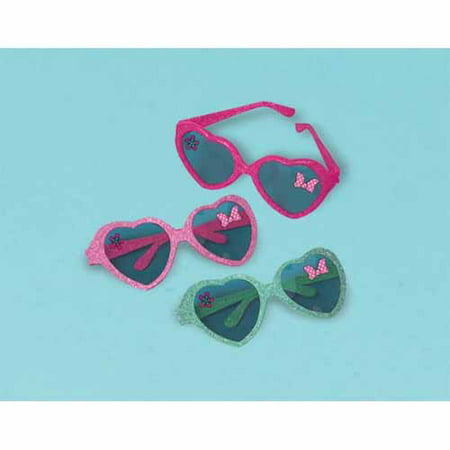 Minnie Mouse 'Happy Helpers' Glitter Heart-Shaped Sunglasses / Favors (6ct)