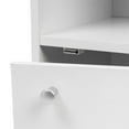 thumbnail image 7 of IRIS 3-Tier Wood Storage Shelf with Door, White, 7 of 7
