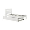 thumbnail image 2 of Max & Lily Solid Wood Farmhouse Twin Bed with Plank Headboard and Trundle, White Wash, 2 of 7
