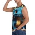 thumbnail image 3 of Balery Adorable Blue Baby Dragon Camisetas sin mangas para hombre, absorbe la humedad y protege contra el mal olor.-Large, 3 of 7