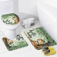 thumbnail image 4 of Shower Curtain Sets 4 Piece Non-Slip Rugs And Toilet Mat Lid Rug Accessories Cat Shamrock Spring Tree Waterproof Fabric Bath Curtains St Patricks Day Decor for Bathroom Decor Sets, 4 of 8