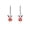 Silvery, variant on Dainty Red Rabbit Small Hoop Earrings for Women Gold-Toned Cute Crystal Bunny Animal Charms Lever Back Dangle Drop Huggie Hoops Delicate Easter Holiday Jewelry