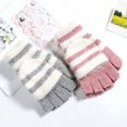 thumbnail image 4 of Cheers.US 1 Pair Convertible Fingerless Gloves Winter Knitted Mitten Gloves Fine Texture Convenient Keep Warm Flip Fingerless Gloves, 4 of 8
