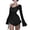 Black, variant on Womens Swimsuit Cover Up Dress Off Shoulder Hollow Coverup Bathing Suit Mesh Swim Beach Dress Black S