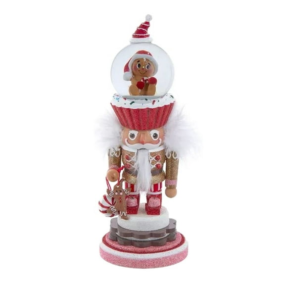 Kurt Adler Resin Hollywood Nutcracker, Gingerbread Water Globe, 10in