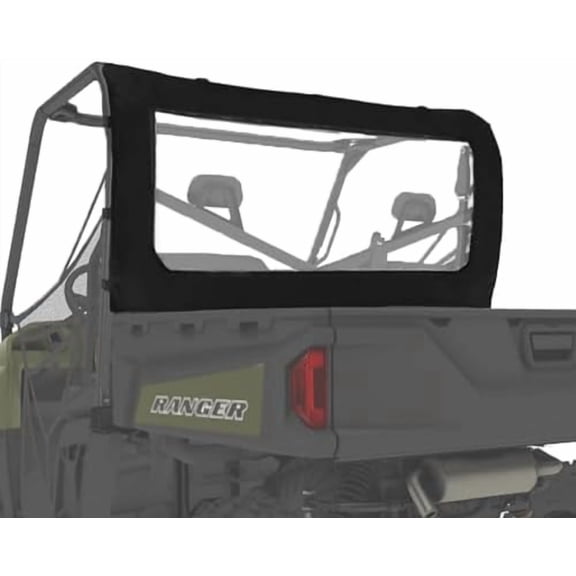 Fullsize Ranger 570 Rear Window Compatible with Polaris Ranger Full Size 570 Rear Windshield,Soft PVC Dust Panel for Ranger 500 570 700 Round Tube ROPS (2 Seaters & Crew)