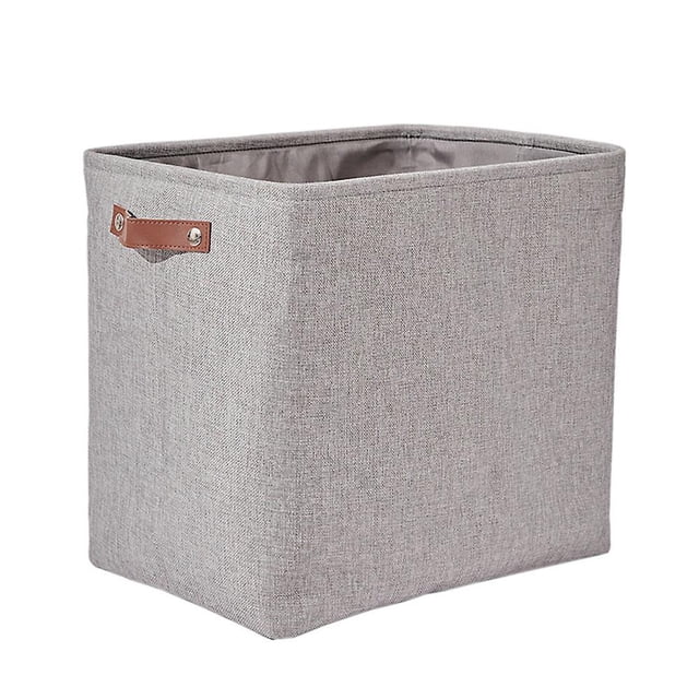 Caja de almacenamiento de lino de color sólido: cesta de almacenamiento de ropa sucia
