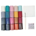 thumbnail image 3 of yuksok 20 Pieces Latch Hook Kits Crocheting Rug Yarn 6cm Colorful Cushion Cover DIY D, 3 of 9