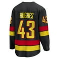 thumbnail image 5 of Men's Fanatics Quinn Hughes Black Vancouver Canucks Alternate Breakaway Jersey, 5 of 5