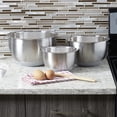 thumbnail image 6 of Home Basics 3 Piece Stainless Steel Nesting Mixing Bowls with Rubber Bottoms, 6 of 7