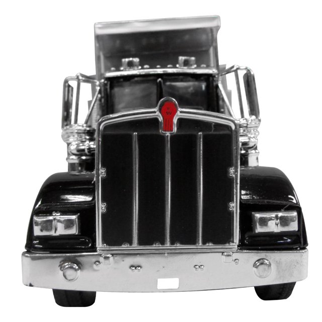 TRACTOCAMION KENWORTH W-900 NEGRO VOLTEO CON REMOLQUE ESCALA 1:43 REFIVIDRIO A ESCALA 1:43