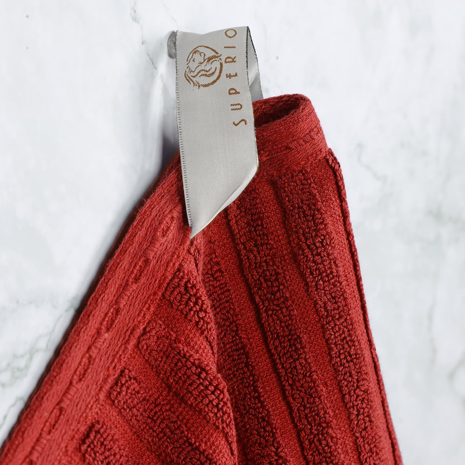 Superior Ribbed Cotton 4-Piece Burgundy Bath Sheet/ Towel Set