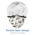 thumbnail image 4 of Shower Caps,Cute Animal Dogs Waterproof Shower Cap for Women 4 Pieces,Double Reusable Hair Cover for Shower PEVA Elastic Stretch Hem, 4 of 7