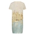 thumbnail image 4 of Robe d'Été Décontractée pour Femme à Manches Courtes, Col en V, à Imprimé Floral, 4 of 5