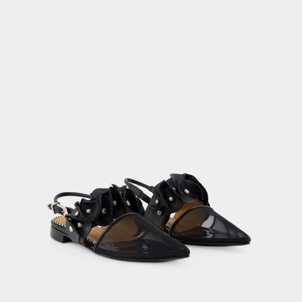 フラットシューズ Slingbacks Aj1398 - Toga Pulla - Leather - Black Toga Pulla Slingbacks Aj1398 - Leather - Black Black
