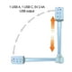 thumbnail image 4 of Extensor de Salida Eléctrica Con 2 Enchufes de CA, Puerto USB A y USB C, Cable de Extensión de Enchufe Giratorio 180 Grados, Salida de Pared Extensible de 22-34 Pulgadas, 3, 4 of 7