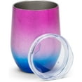 thumbnail image 3 of Abbott Collection 27-BEVI-SG-GPK Insulated Wine Tumbler, 4.25 inches high, Gloss pink/blue, 3 of 4