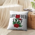 thumbnail image 3 of LALILO Throw Pillow Covers With Roses Shirt Graphic Tee Amp Tee Shirt Cushion Cover 18" x 18", 2 Pack, 3 of 6