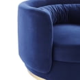 thumbnail image 5 of Modway Relish Performance Velvet Swivel Chair in Gold Navy, 5 of 7