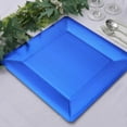 thumbnail image 6 of Efavormart 10 Pack | 13" Royal Blue Textured Disposable Square Serving Trays, Leather Like Cardboard Charger Plates - 1100 GSM, 6 of 11