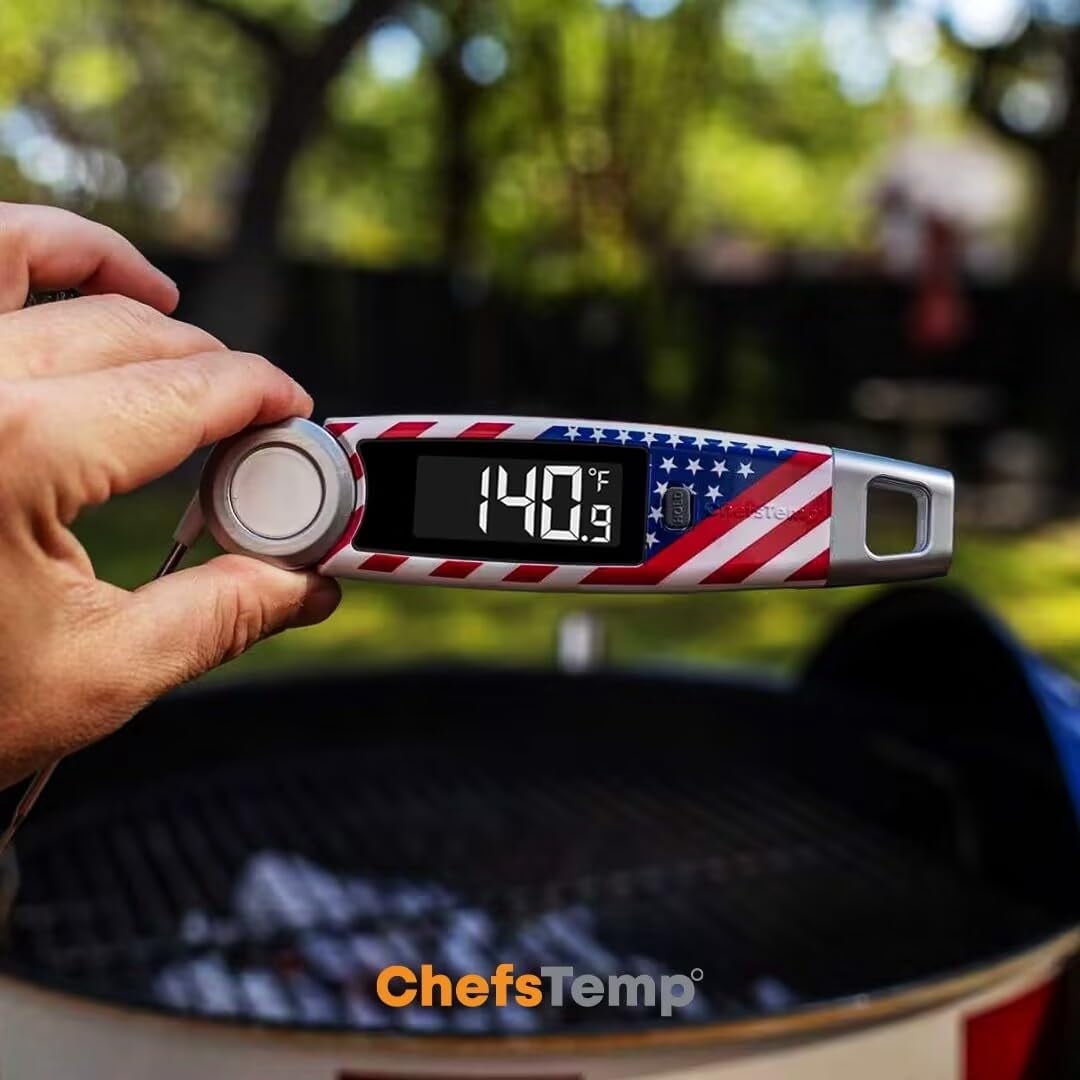 Finaltouch X10 Instant Read Digital Meat Thermometer NSF Certified Waterproof Professional for Cooking Grilling BBQ Baking Candy Oil with Rotating Probe and Backlit Display