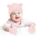 thumbnail image 4 of Gorros y guantes de otoño e invierno, trajes con orejas pequeñas y bonitas, gorros para bebés masculinos y femeninos, 4 of 5