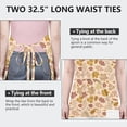 thumbnail image 6 of Autumn Fall Leaves Pattern Apron-Garden Aprons for Women with Pockets-Cotton Linen Waterproof Kitchen Cooking Gardening Aprons Adjustable for Kitchen,Cooking,BBQ and Salon 33"x27", 6 of 7