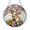 Acrylic 3.5 Inch, variant on Cherry Blossom Tree and Bunny Stained Glass Style Suncatcher Window Hanging Decor, Spring Floral Decorative Panel with Cute Rabbit Illustration for Seasonal Window Art Home Decoration