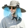 thumbnail image 2 of Viflosae Fan Hats Hat with Fan Summer Fisherman Hat Solar USB Charging -purpose Fan Hat Men's Strong Wind Charging Fan, 2 of 8