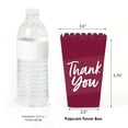 thumbnail image 2 of Big Dot of Happiness Burgundy Elegantly Simple - Guest Party Favor Popcorn Treat Boxes - Set of 12, 2 of 5