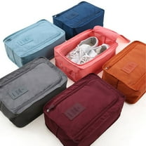 Xuniizn Shoe Organizer - Shoe Bags for Travel, 12x8x5" Polyester Travel Shoe Bag for Men/Women, Multifunctional Shoe Storage Bags for Home, Reusable Waterproof Shoe Bags with Zipper, Navy