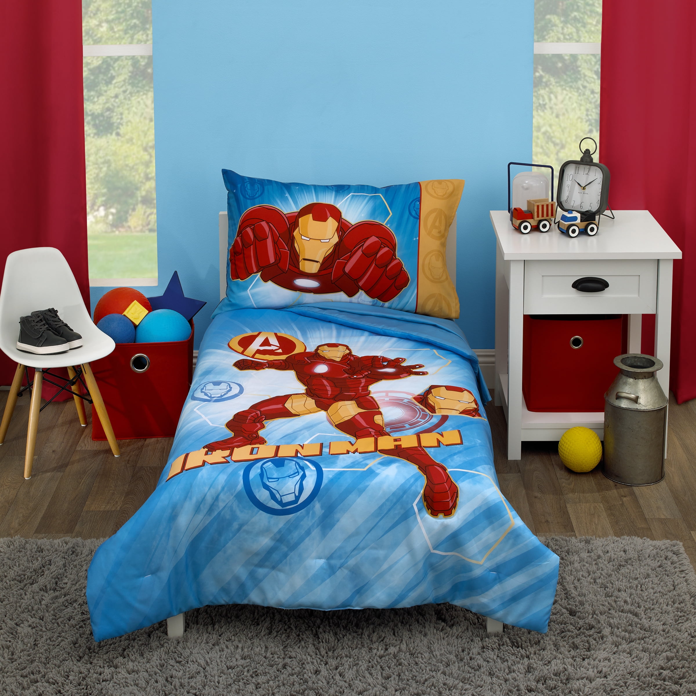 BOYS 4PC TODDLER BEDDING SET NEW MULTIPLE DISNEY CHARACTERS TV CHARACTERS 