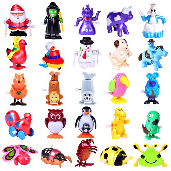 Wind Up Toys FUN LITTLE TOYS, 25 animales variados para niños