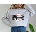 thumbnail image 4 of Baseball Mama Checkered Baseball Mom Sweatshirt Women Gift for Softball Mom Gray Sweatshirt Adult Large, 4 of 6
