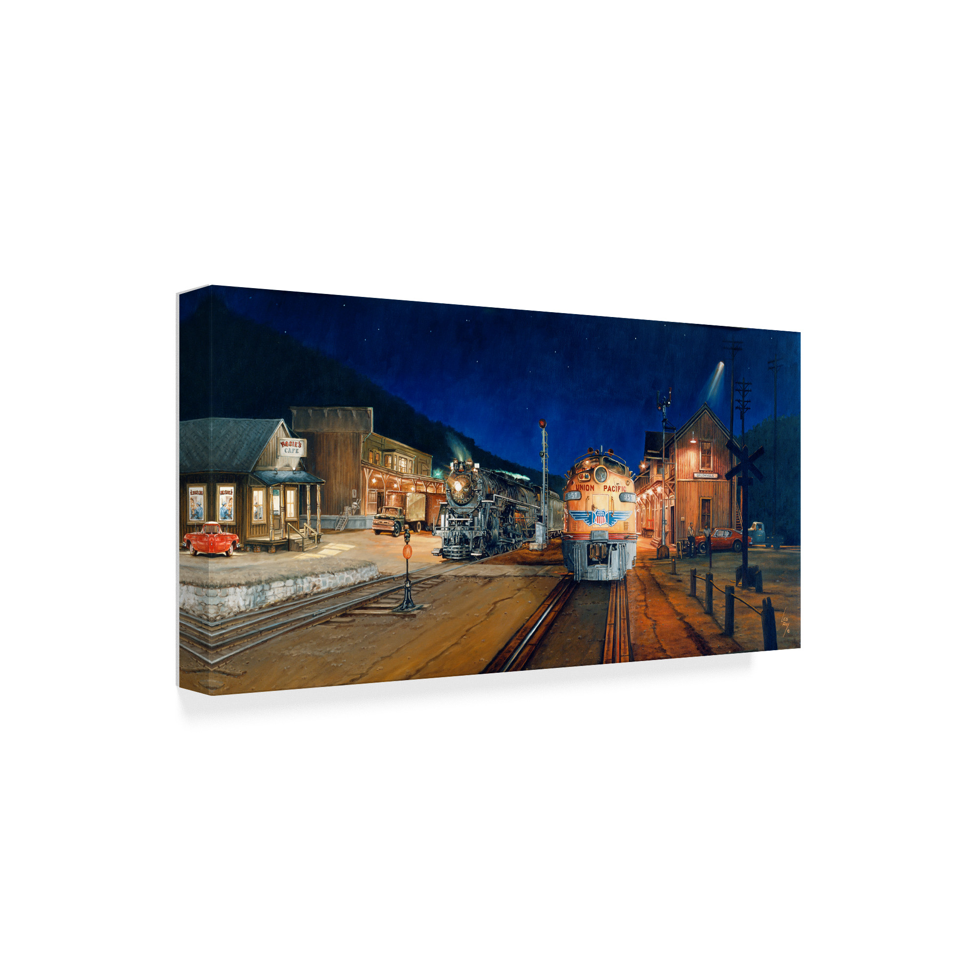 Trademark Fine Art 'Supper At Rosies' Canvas Art by Les Ray