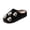 Black, variant on Cute Goth Halloween Slippers for Women, Spooky Cartoon Printed Comfy House Shoes for Fall, Cozy Closed Toe Slip On Warm Indoor Slides