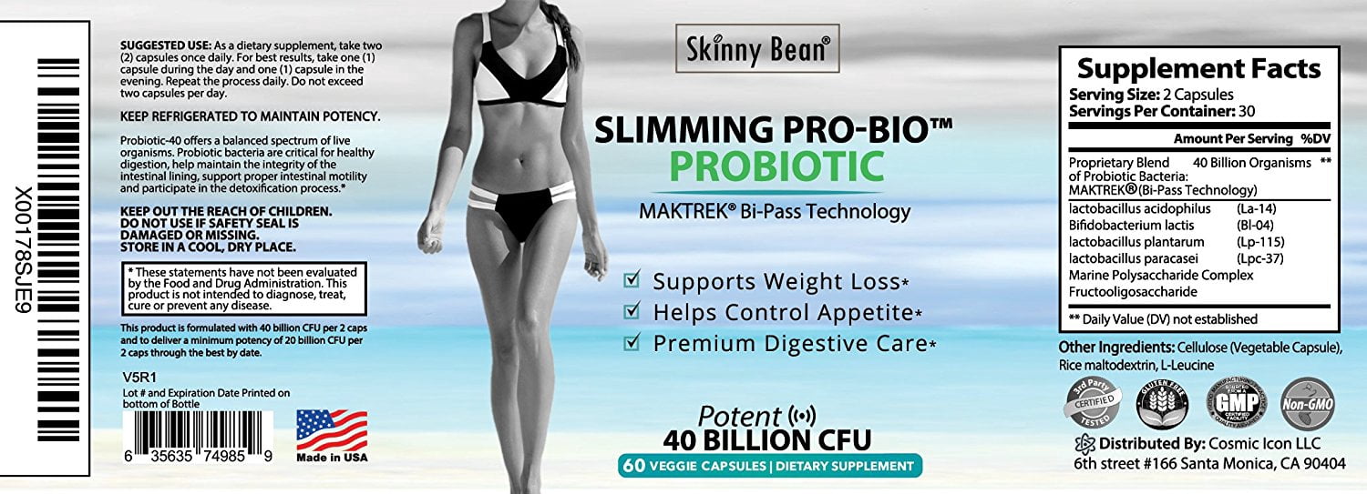Womens Probiotic by Skinny Bean Probiotics best for Slimming