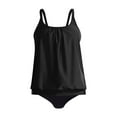 thumbnail image 4 of Atogsazn Tankini Top Swimsuit Top for Women Swim Tops Plus Size Bathing Suit Top Fashion Clothes 02-Black L, 4 of 5