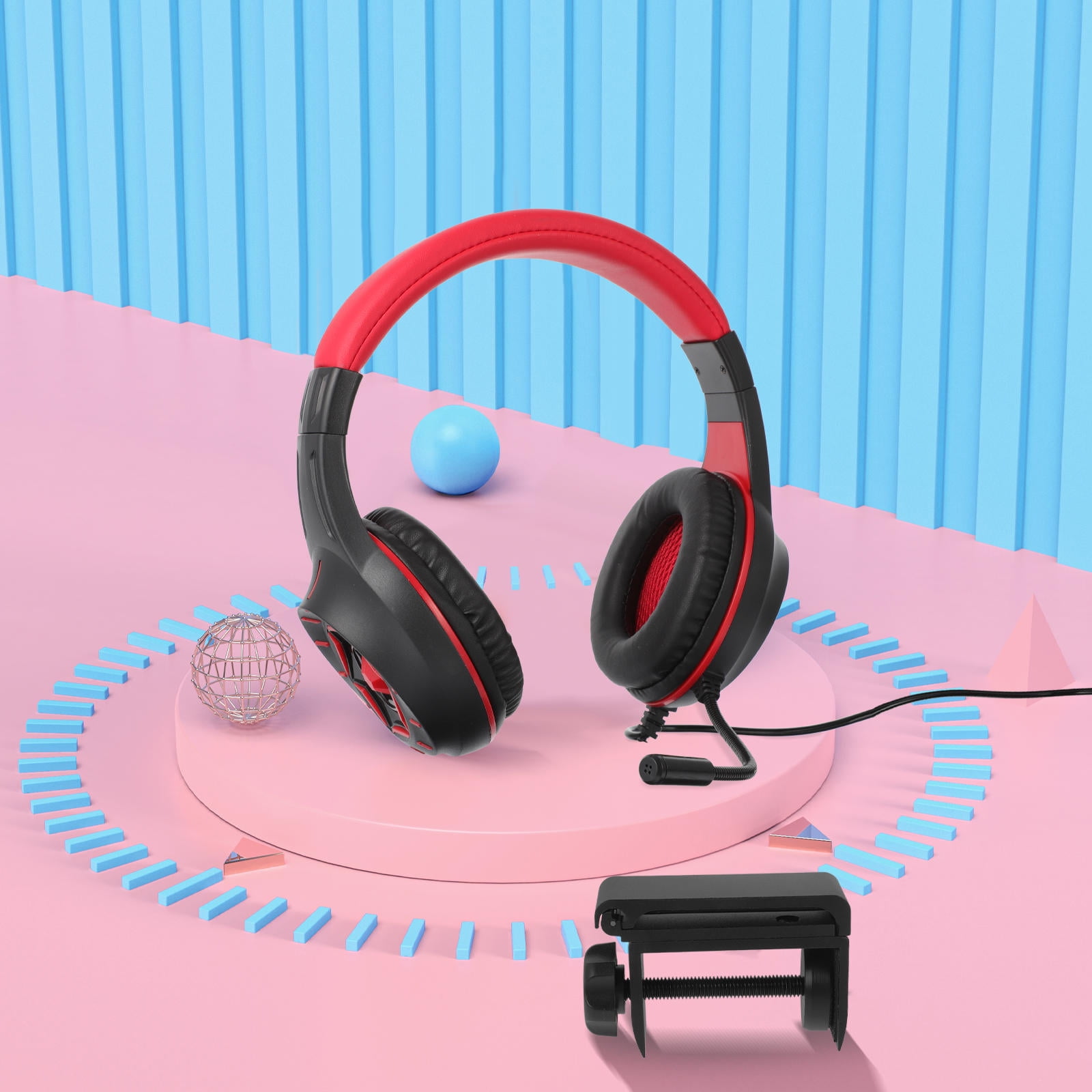 IMIKEYA Under Desk Headphone Stand Black Foldable Headset Holder for Game Hardware