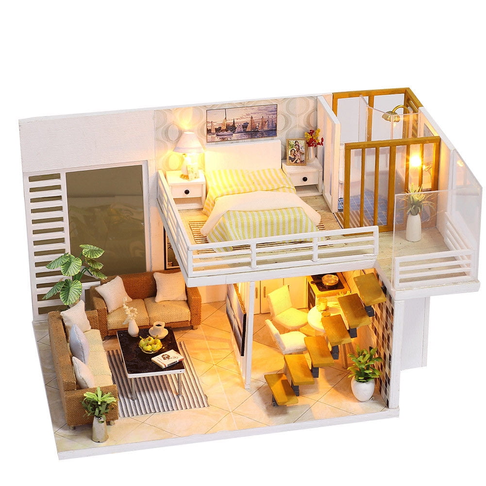 wooden diy dollhouse