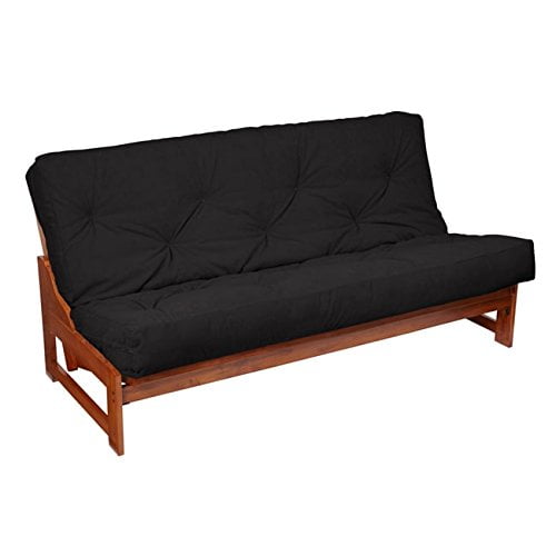 Mozaic Company FullSize 10inch Black Suede Futon Mattress Walmart