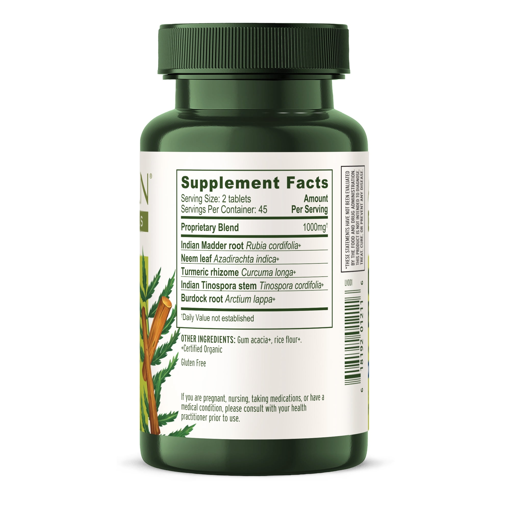 Banyan Botanicals Blood Cleanse Tablets – Organic Supplement with Manjistha & Turmeric – Blood Cleansing Herbs for Detox, Healthy Circulation & Skin* – 90 Tablets – Non GMO Sustainably Sourced Vegan