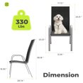 thumbnail image 6 of JUSTLET Patio Dining Chairs Set of 4, Outdoor Stackable Armrest Chairs Space Saving, Black, 6 of 10