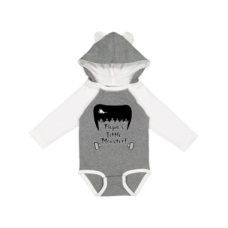 

Inktastic Halloween Papa s Little Monster Frankenstein Gift Baby Boy or Baby Girl Long Sleeve Bodysuit