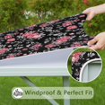 thumbnail image 6 of Square Tablecloth with Elastic Edges 34 * 34 Inch Waterproof Pioneer Colorful Floral Table Cover Washable Indoor and Outdoor for Party Kitchen Dinner Banquet Patio Picnic, 6 of 6