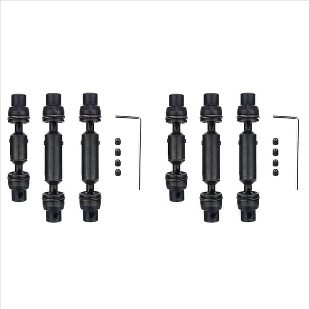6 Piezas de Eje de Transmisión de Metal CVD para B16 B36 Q60 Q63 Q64 MN77 FY004 6WD 1/16 RC Coche Piezas de Actualización, 2