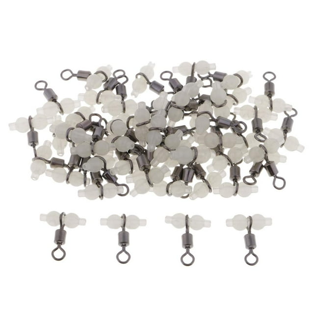 50 Unidades Giros Luminosos de Fishing de Material Acero Inoxidable ,Plástico Sunnimix Giratorios de pesca luminosos