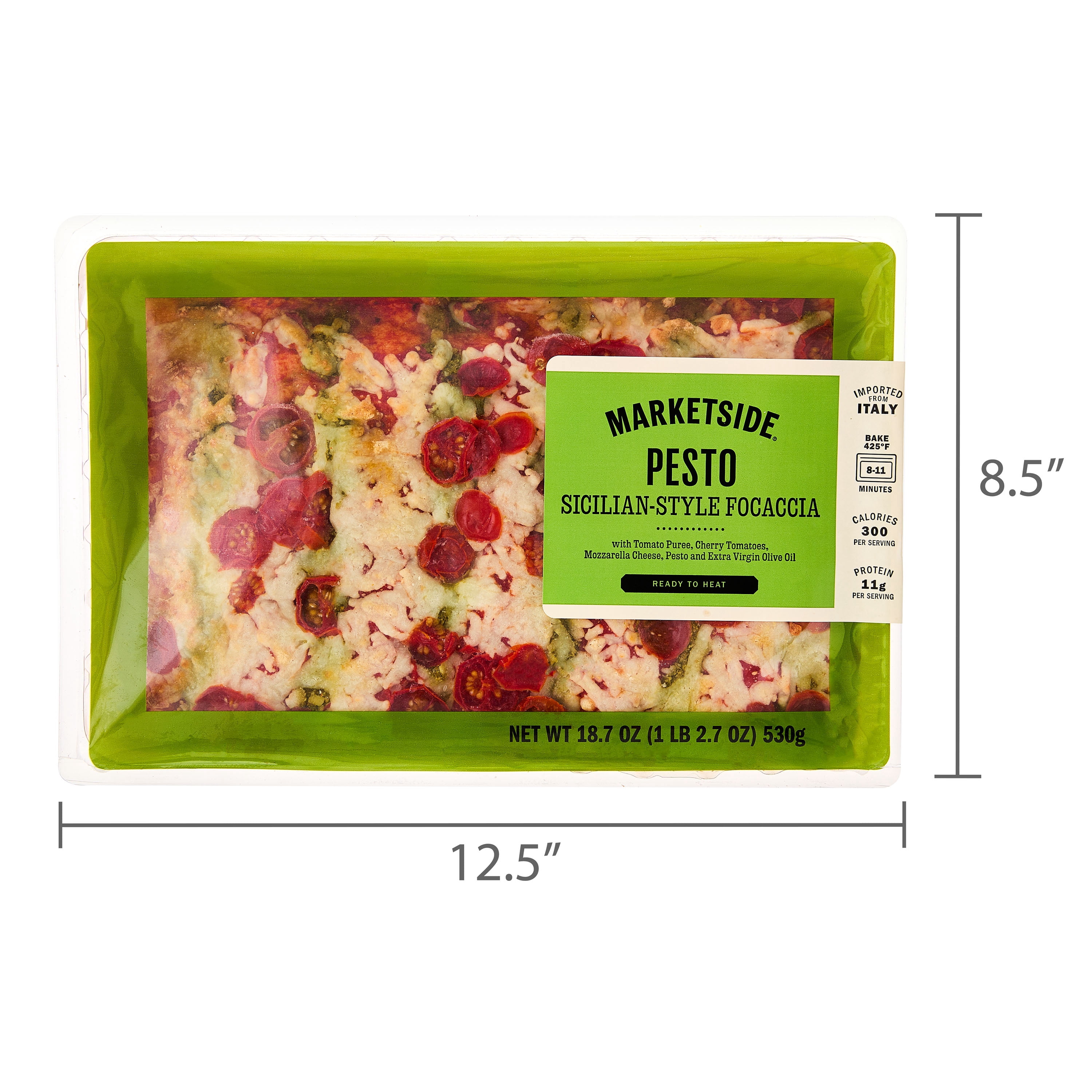 Marketside Sicilian-Style Focaccia Pesto Pizza,