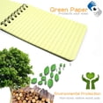 thumbnail image 2 of shiyou-10 Pack Bloc-Notes Imperméable, Écrire dans la Pluie Carnet Sténéo, Taille de Poche Carnet Tactique Spirale Verte Papier à Carreaux Protection des Yeux pour Activités Extérieures Enregistrement (3, 2 of 4